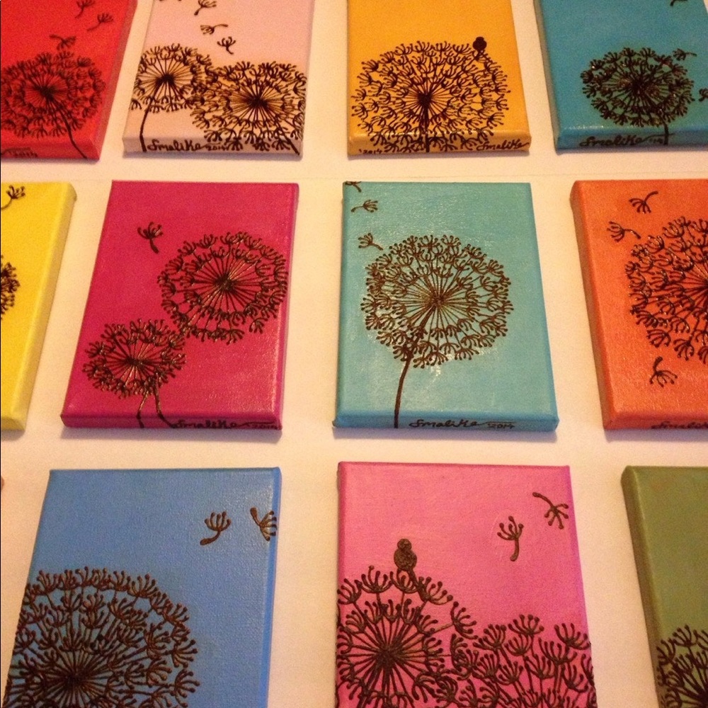Dandelion Painting Original, New - Picture 4 of 4